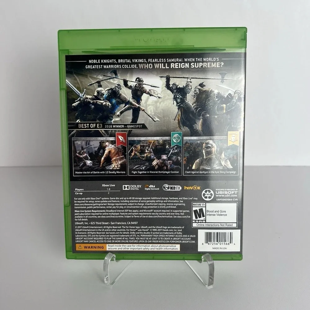 For Honor - Microsoft Xbox One Complete CIB tested and working